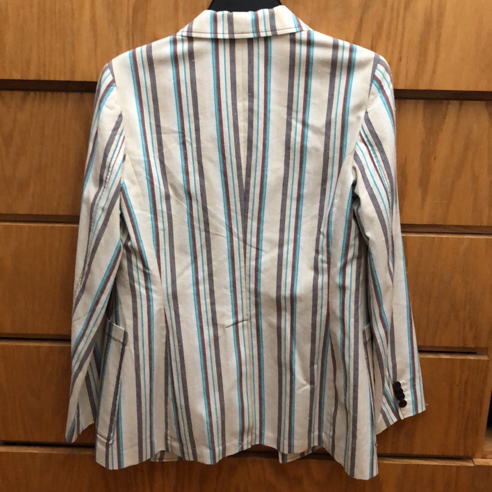 Striped one button blazer - Picture 6 of 9